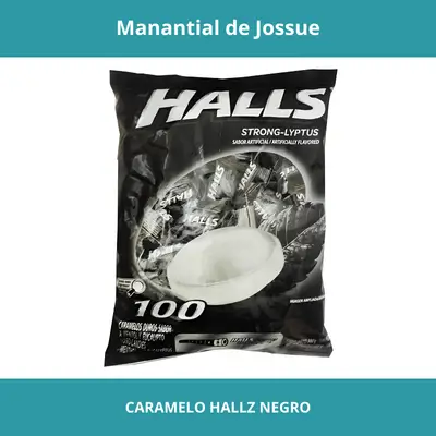 CARAMELO HALLS NEGRO X100UN