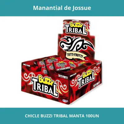 CHICLE BUZZI TRIBAL MENTA 100UN
