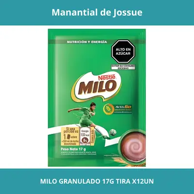 MILO GRANULADO 17G TIRA X12UN