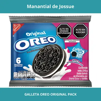 GALLETA OREO ORIGINAL PACK X6UN