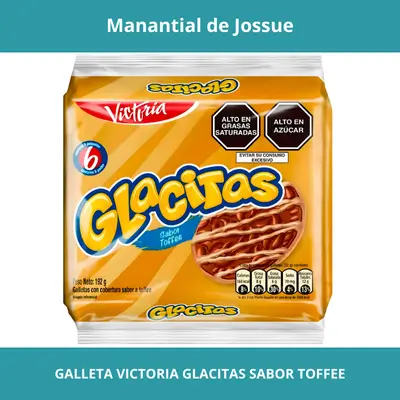 GALLETA VICTORIA GLACITAS SABOR TOFFEE PACK X6