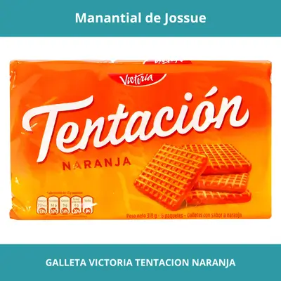 GALLETA VICTORIA TENTACION NARANJA PACK X6