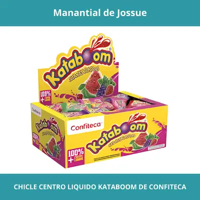 CHICLE CENTRO LIQUIDO KATABOOM DE CONFITECA X100UN