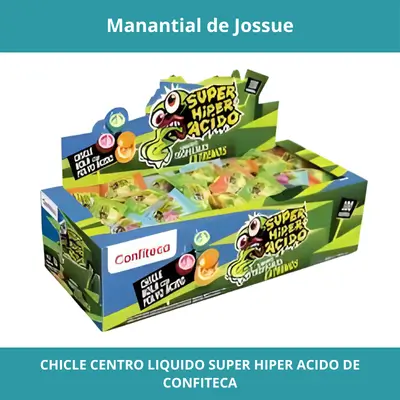 CHICLE CENTRO LIQUIDO SUPER HIPER ACIDO DE CONFITECA X40UN