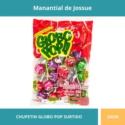 CHUPETIN GLOBO POP SURTIDO X24UN