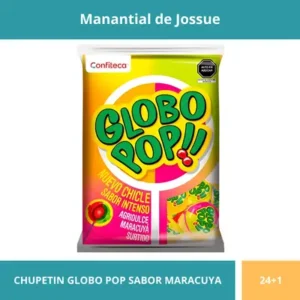 CHUPETIN GLOBO POP SABOR MARACUYA X24+1