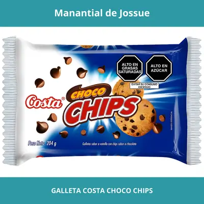 GALLETA COSTA CHOCO CHIPS DE6UN.