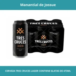 CERVEZA TRES CRUCES LAGER CONTIENE 6LATAS DE 473ML