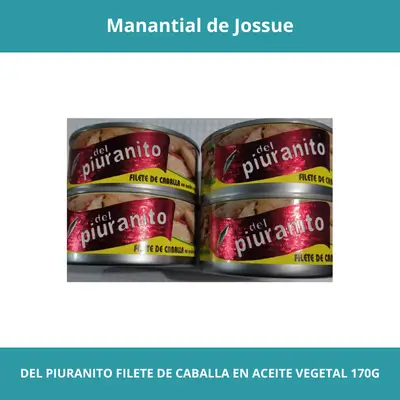 DEL PIURANITO FILETE DE CABALLA EN ACEITE VEGETALPESO NETO 170G