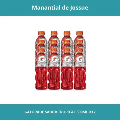 GATORADE SABOR TROPICAL CONT.NETO 500ML X12