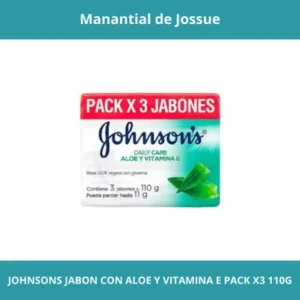 JOHNSONS JABON CON ALOE Y VITAMINA E PACK X3 CONTIENE 110G
