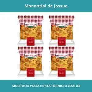 MOLITALIA PASTA CORTA TORNILLO PESO NETO 235G X4
