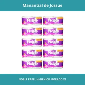 NOBLE PAPEL HIGIENICO MORADO X2