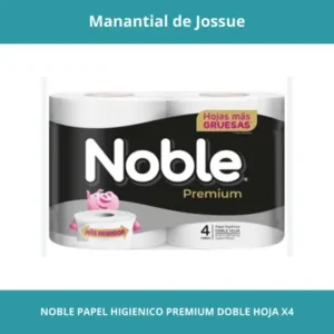 NOBLE PAPEL HIGIENICO PREMIUM DOBLE HOJA X4