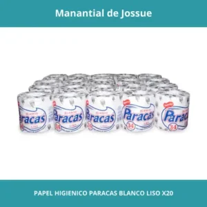 PAPEL HIGIENICO PARACAS BLANCO LISO X20