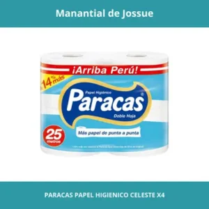 PARACAS PAPEL HIGIENICO CELESTE X4