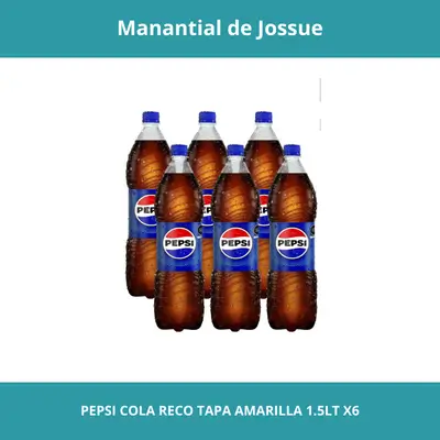 PEPSI COLA RECO TAPA AMARILLA CONT.NETO1.5LT X6