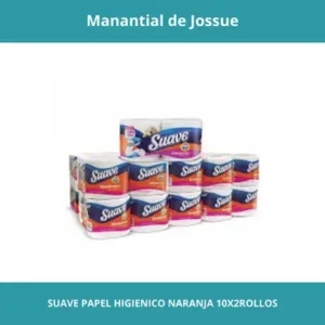 SUAVE PAPEL HIGIENICO NARANJA 10X2ROLLOS